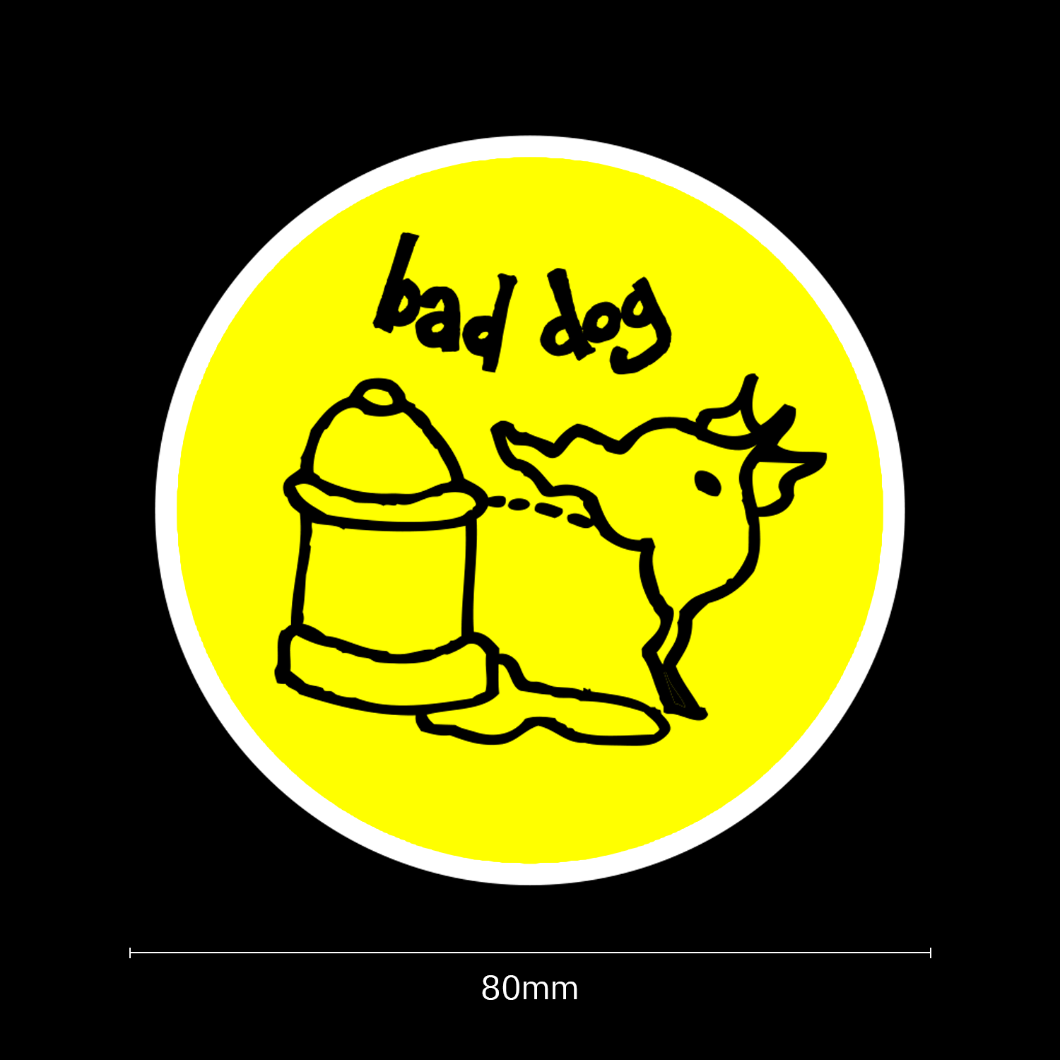 Bad Dog "Pissy Poodle" Sticker
